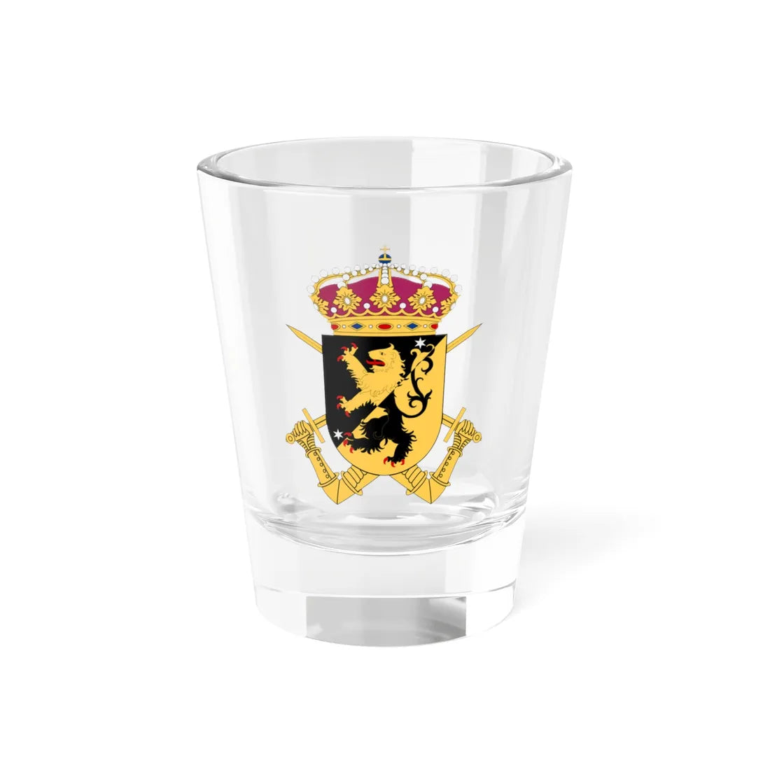 Skaraborgs regemente vapen (Sweden) (Coat of Arms) Shot Glass 1.5oz 1.5oz - Go Mug Yourself