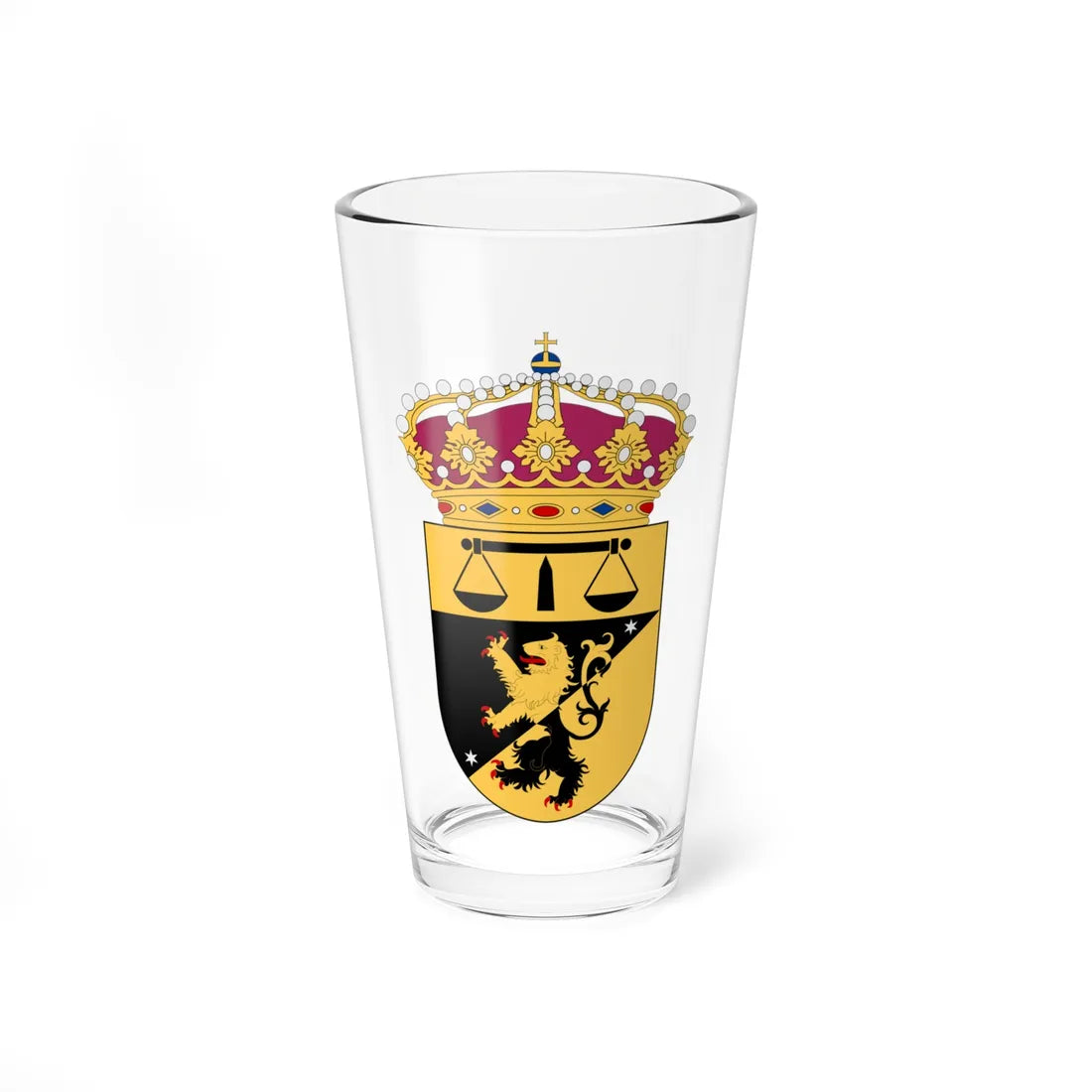 Skaraborgs tingsrätt vapen (Sweden) (Coat of Arms) Pint Glass 16oz 16oz - Go Mug Yourself
