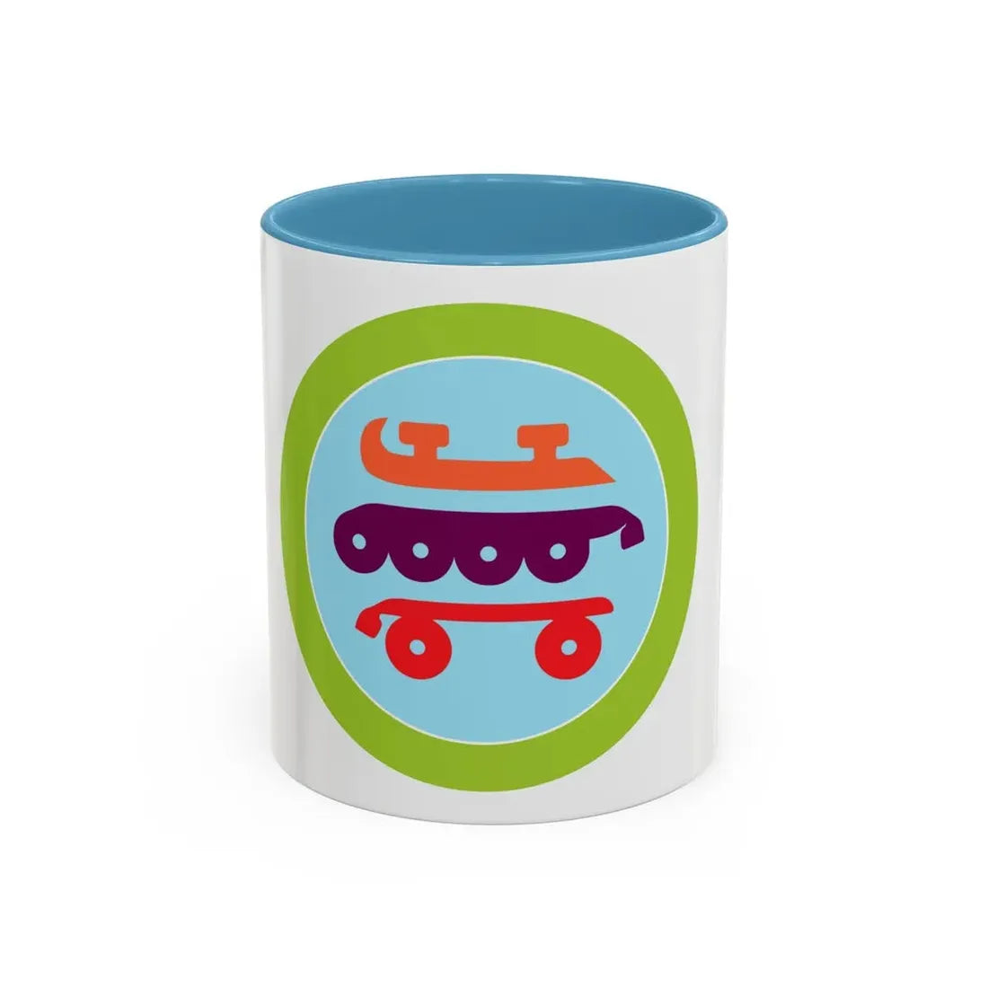 Skating (Boy Scout Merit Badge) Accent Coffee Mug 11oz Light Blue - Go Mug Yourself