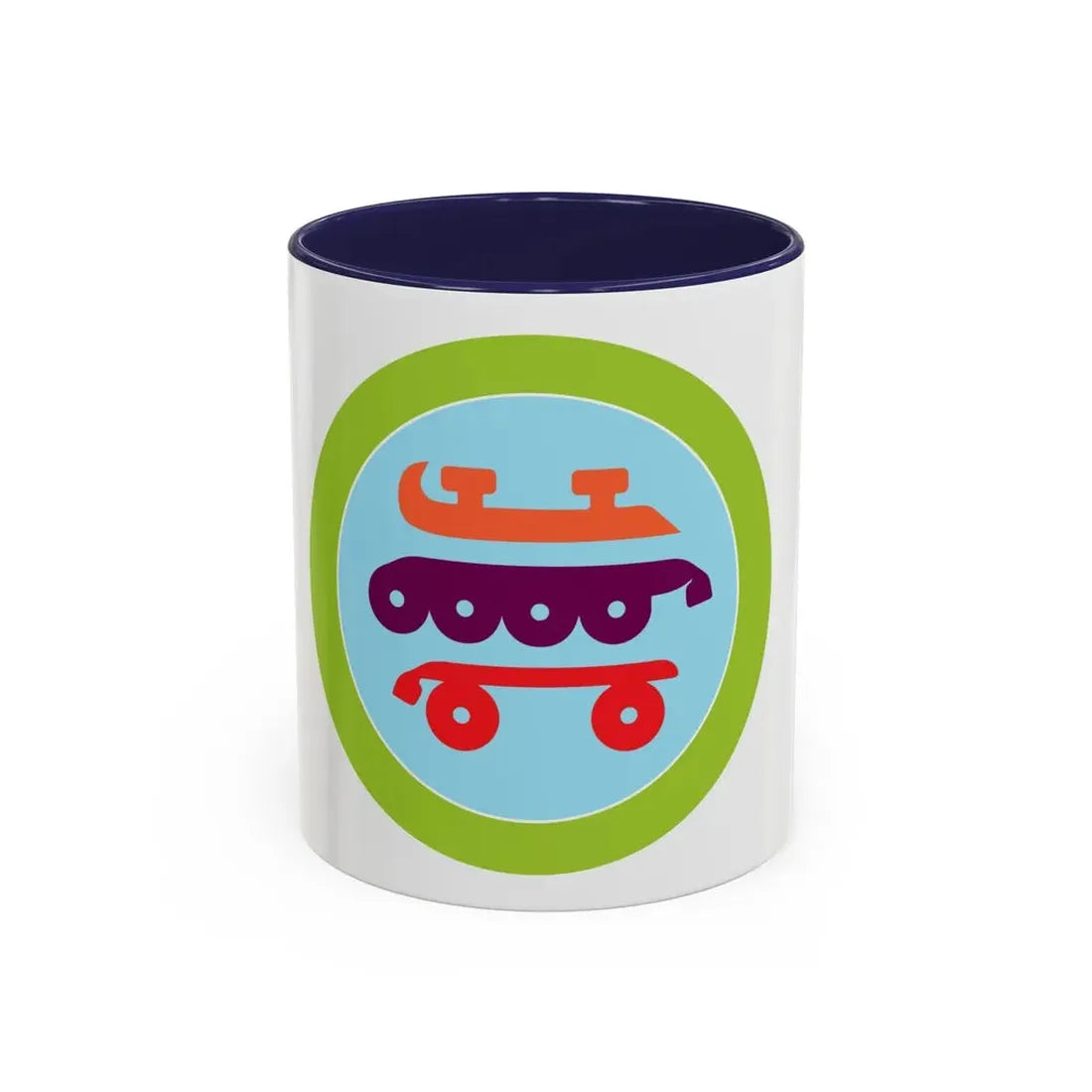 Skating (Boy Scout Merit Badge) Accent Coffee Mug 11oz Navy - Go Mug Yourself