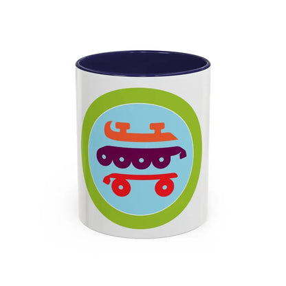 Skating (Boy Scout Merit Badge) Accent Coffee Mug 11oz Navy - Go Mug Yourself
