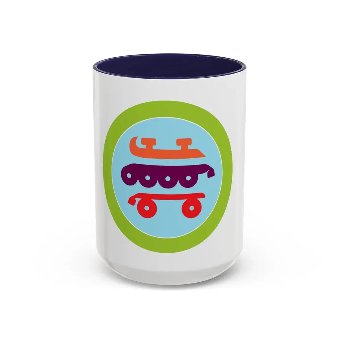 Skating (Boy Scout Merit Badge) Accent Coffee Mug 15oz Navy - Go Mug Yourself
