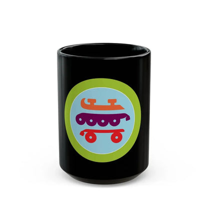 Skating (Boy Scout Merit Badge) Black Coffee Mug 15oz - Go Mug Yourself