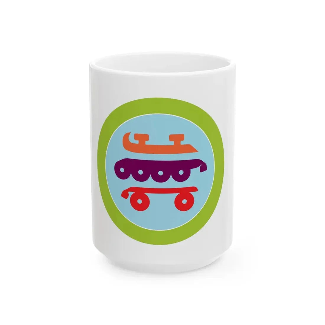 Skating (Boy Scout Merit Badge) White Coffee Mug 15oz - Go Mug Yourself