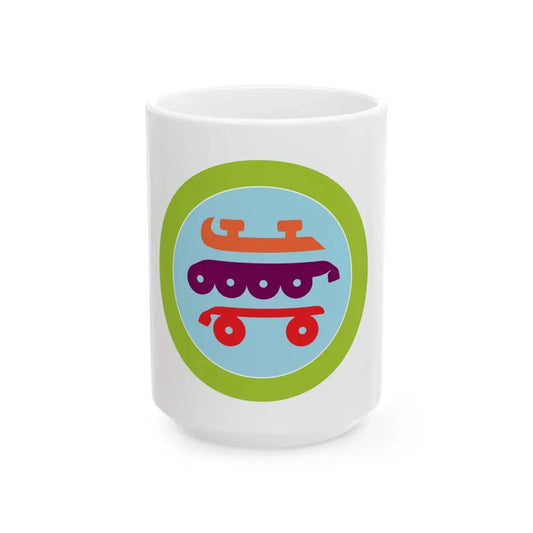 Skating (Boy Scout Merit Badge) White Coffee Mug 15oz - Go Mug Yourself