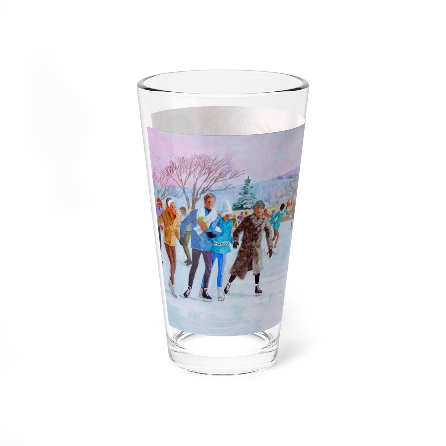 Skating Rink, Lake Geneva Playboy Club Hotel, circa 1968 (Magazine Illustration) Pint Glass 16oz-Go Mug Yourself