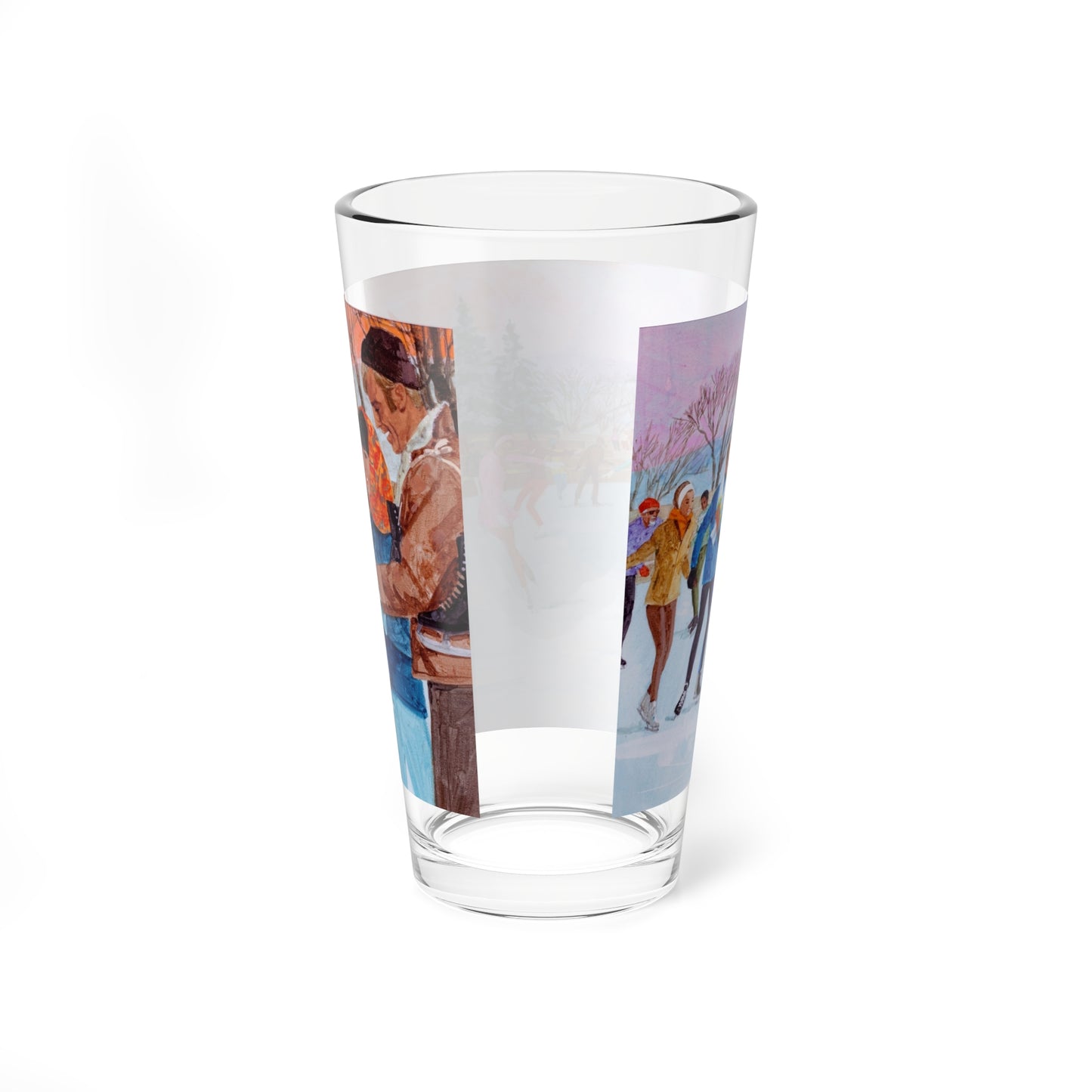 Skating Rink, Lake Geneva Playboy Club Hotel, circa 1968 (Magazine Illustration) Pint Glass 16oz-Go Mug Yourself