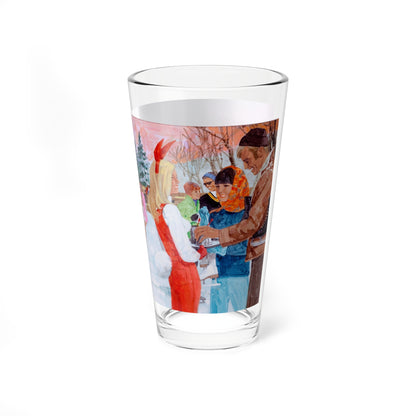 Skating Rink, Lake Geneva Playboy Club Hotel, circa 1968 (Magazine Illustration) Pint Glass 16oz-Go Mug Yourself