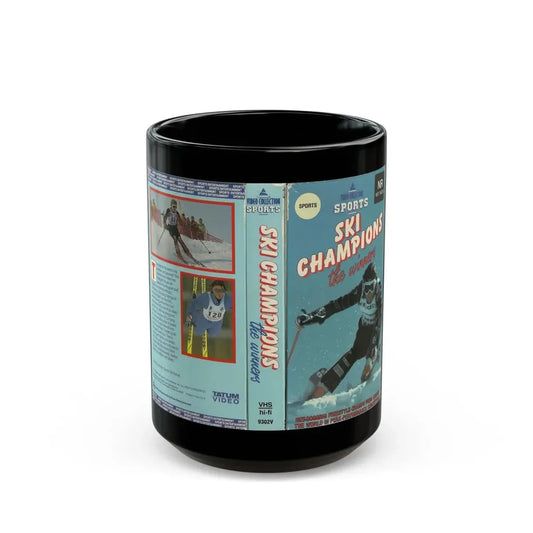 SKI CHAMPIONS THE WINNERS (VHS COVER) - Black Coffee Mug 15oz - Go Mug Yourself