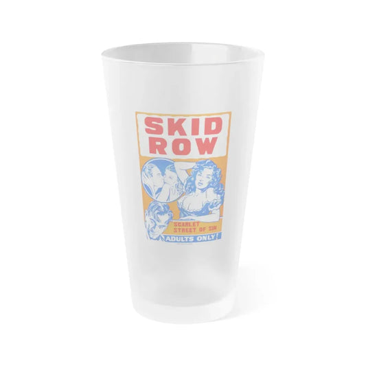 SKID ROW (CONFESSIONS OF A VICE BARON) 1943 Movie Poster - Frosted Pint Glass 16oz Default Title - Go Mug Yourself
