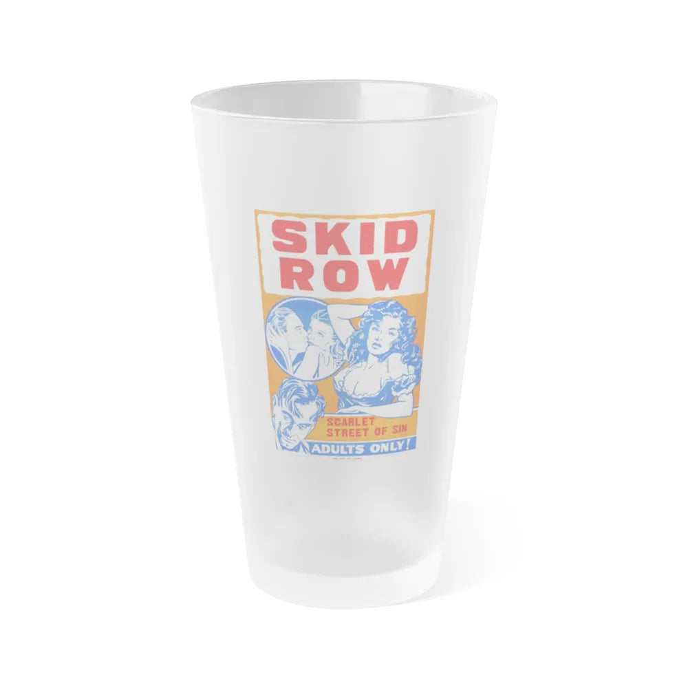 SKID ROW (CONFESSIONS OF A VICE BARON) 1943 Movie Poster - Frosted Pint Glass 16oz-Go Mug Yourself