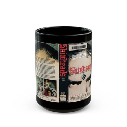 SKINHEADS THE SECOND COMING OF HATE (VHS COVER) - Black Coffee Mug-15oz-Go Mug Yourself