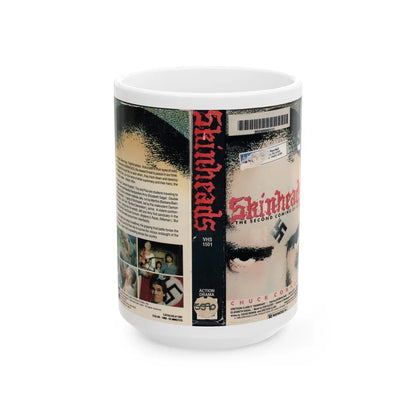 SKINHEADS THE SECOND COMING OF HATE (VHS COVER) - White Coffee Mug-15oz-Go Mug Yourself