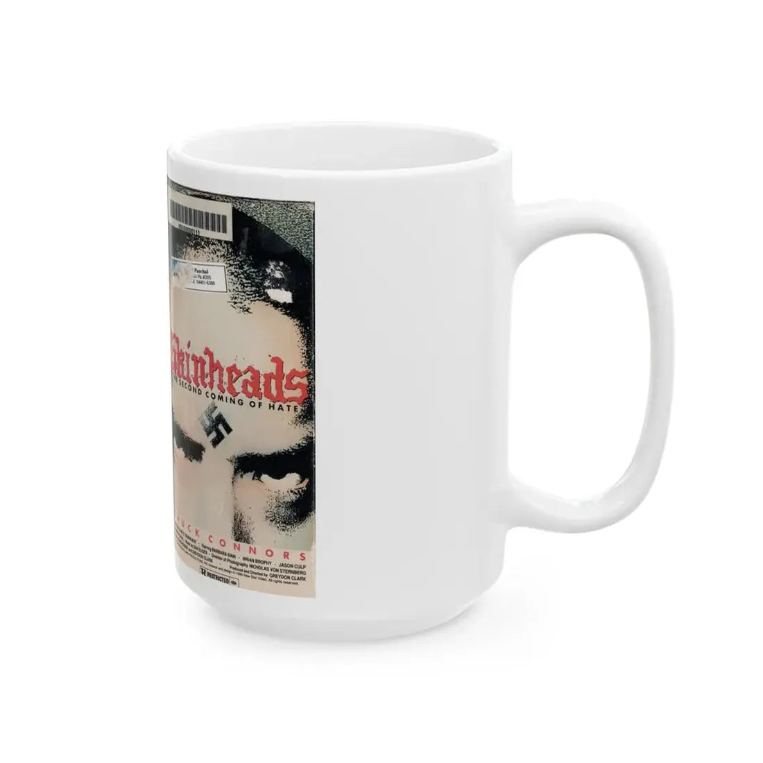 SKINHEADS THE SECOND COMING OF HATE (VHS COVER) - White Coffee Mug - Go Mug Yourself