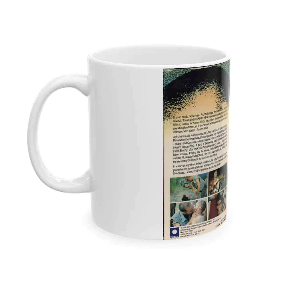 SKINHEADS THE SECOND COMING OF HATE (VHS COVER) - White Coffee Mug-Go Mug Yourself