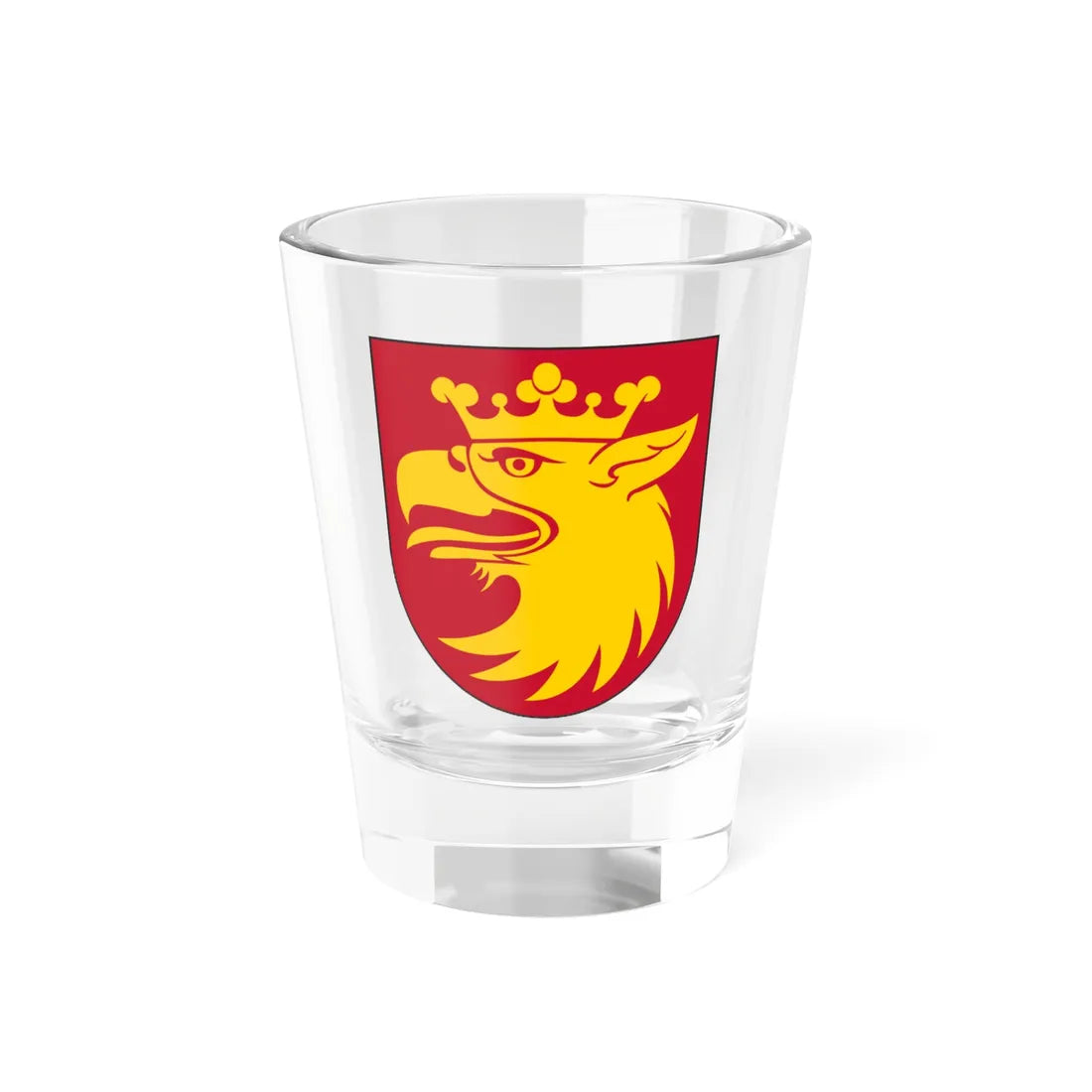 Skåne länsvapen  Riksarkivet Sverige (Sweden) (Coat of Arms) Shot Glass 1.5oz 1.5oz - Go Mug Yourself