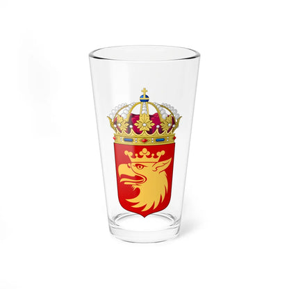Skånes läns vapen crowned (Sweden) (Coat of Arms) Pint Glass 16oz 16oz - Go Mug Yourself