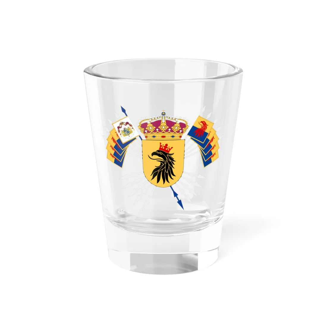Skånska dragonregementet vapen (Sweden) (Coat of Arms) Shot Glass 1.5oz 1.5oz - Go Mug Yourself