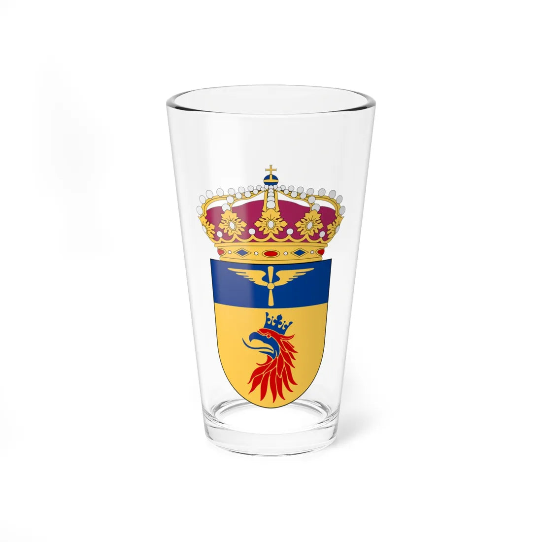 Skånska flygflottiljen vapen (Sweden) (Coat of Arms) Pint Glass 16oz 16oz - Go Mug Yourself