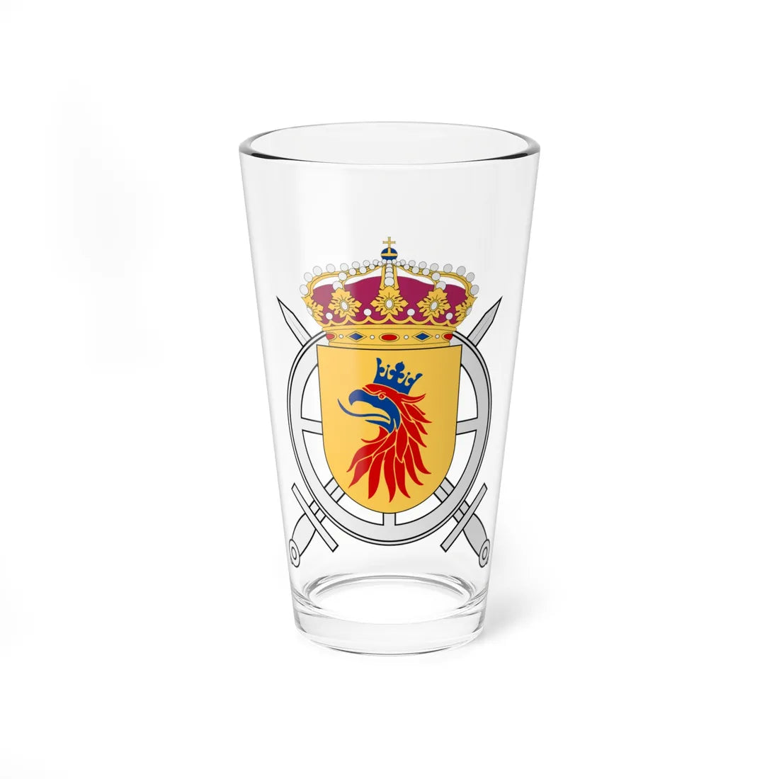 Skånska trängregementet vapen (Sweden) (Coat of Arms) Pint Glass 16oz 16oz - Go Mug Yourself