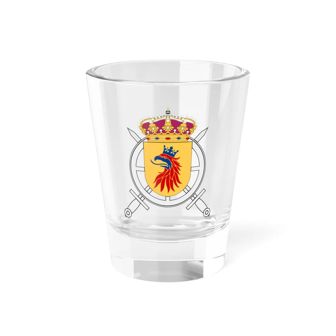 Skånska trängregementet vapen (Sweden) (Coat of Arms) Shot Glass 1.5oz 1.5oz - Go Mug Yourself