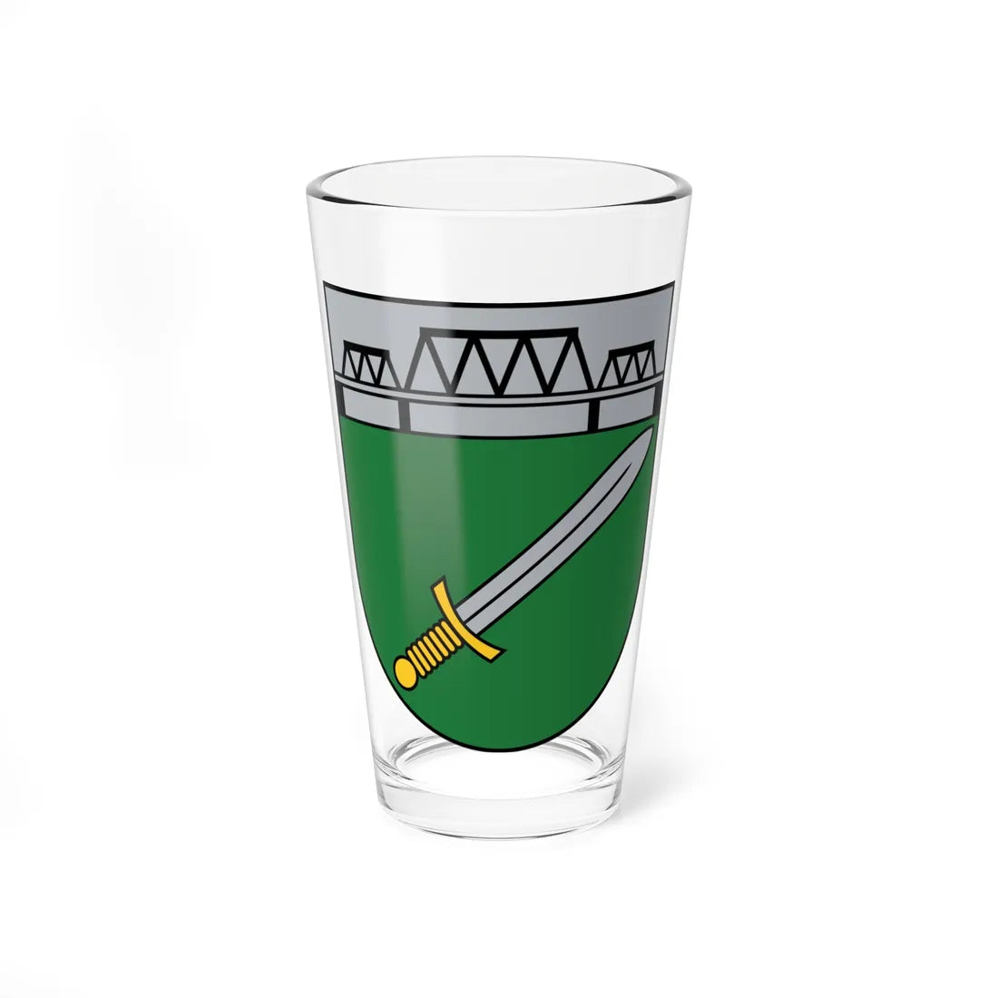 Skrundas novads COA (Latvia) (Coat of Arms) Pint Glass 16oz 16oz - Go Mug Yourself