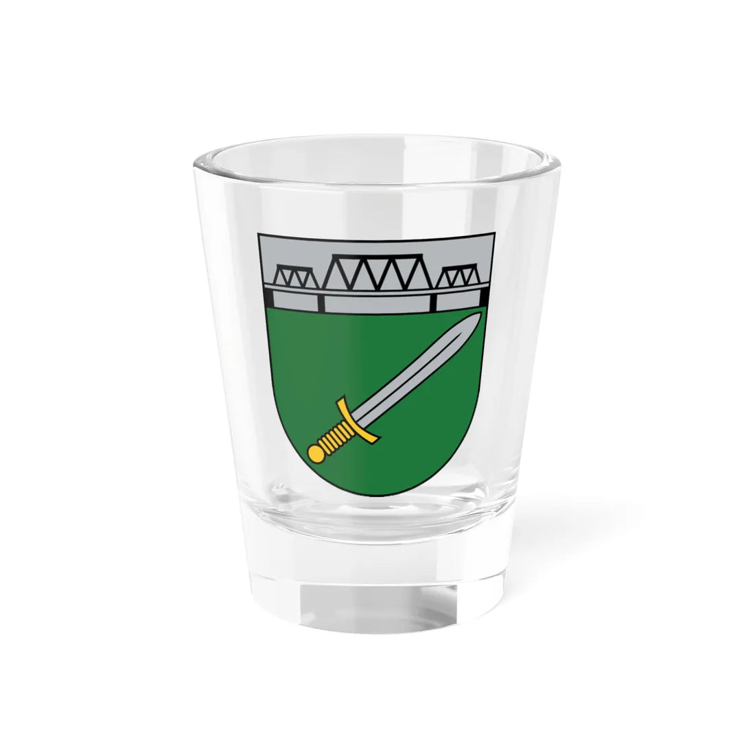 Skrundas novads COA (Latvia) (Coat of Arms) Shot Glass 1.5oz 1.5oz - Go Mug Yourself