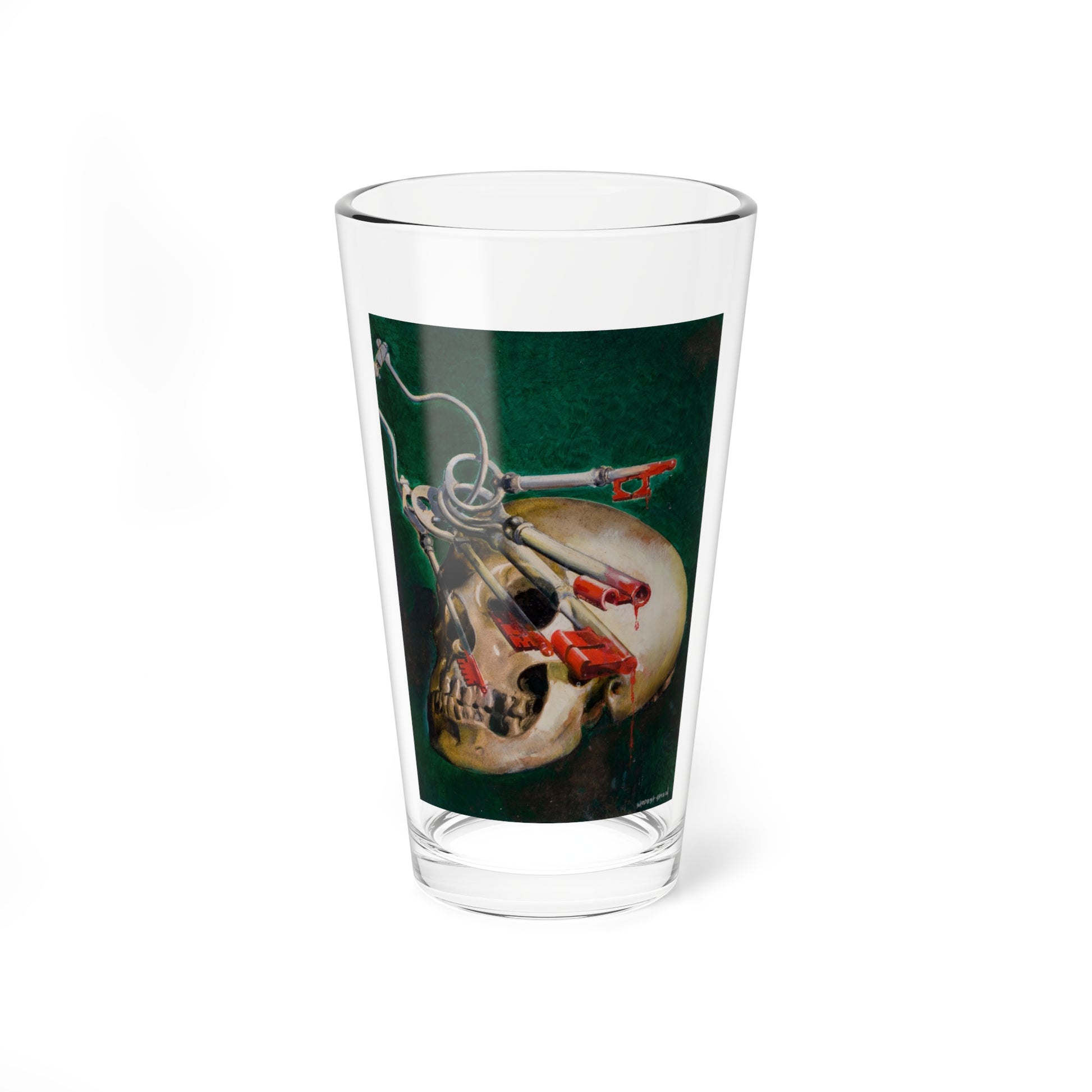 Skull and Keys, Shadow digest cover, March 1945 (Magazine Illustration) Pint Glass 16oz-16oz-Go Mug Yourself