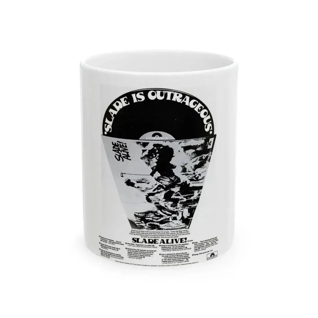 Slade - Slade Alive 1972 (Music Poster) White Coffee Mug 11oz - Go Mug Yourself