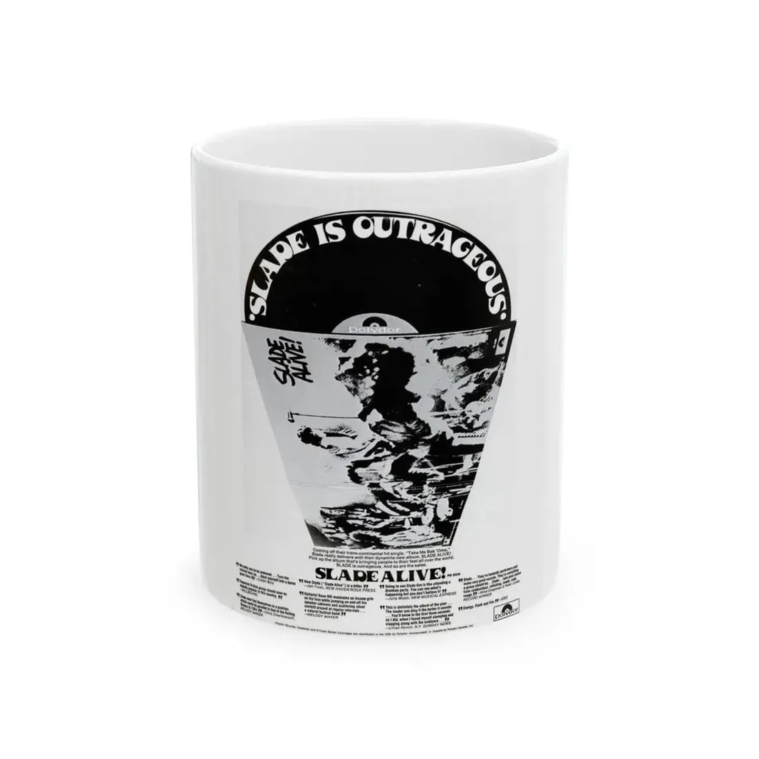 Slade - Slade Alive 1972 (Music Poster) White Coffee Mug 11oz - Go Mug Yourself