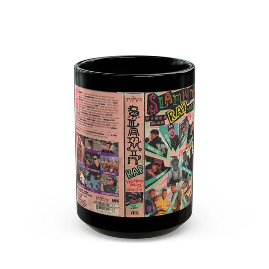 SLAMMIN RAP VIDEO MAG VOLUME 2 (VHS COVER) - Black Coffee Mug 15oz - Go Mug Yourself