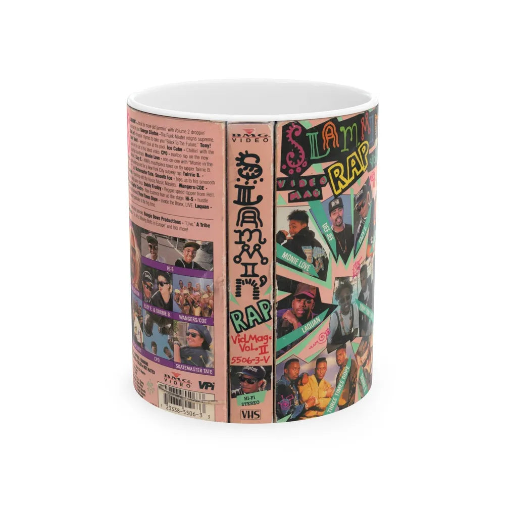 SLAMMIN RAP VIDEO MAG VOLUME 2 (VHS COVER) - White Coffee Mug-11oz-Go Mug Yourself