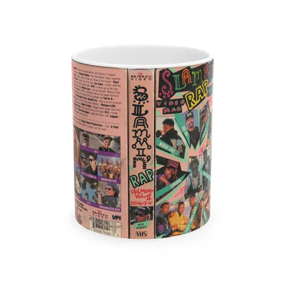 SLAMMIN RAP VIDEO MAG VOLUME 2 (VHS COVER) - White Coffee Mug 11oz - Go Mug Yourself