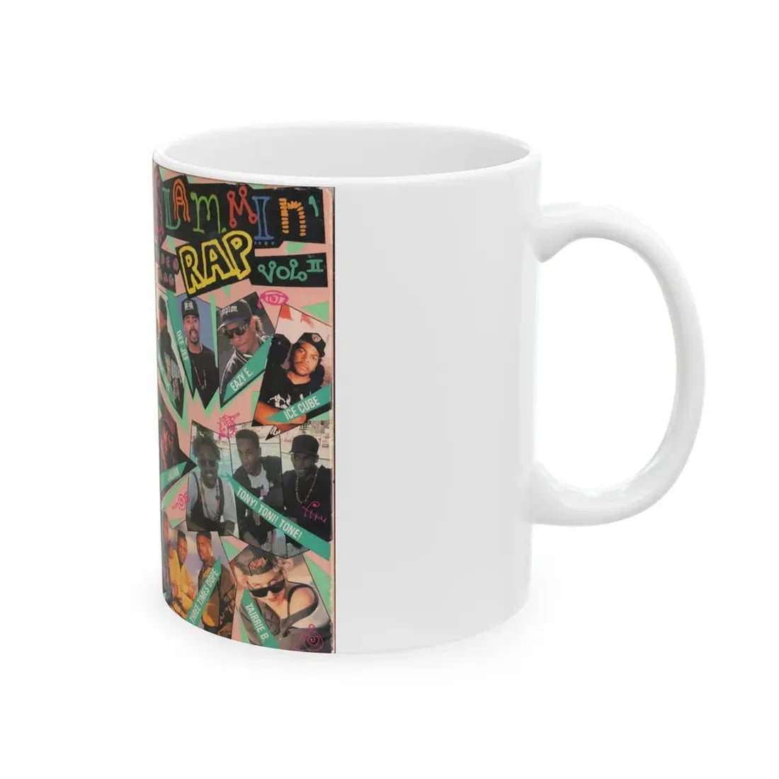 SLAMMIN RAP VIDEO MAG VOLUME 2 (VHS COVER) - White Coffee Mug - Go Mug Yourself