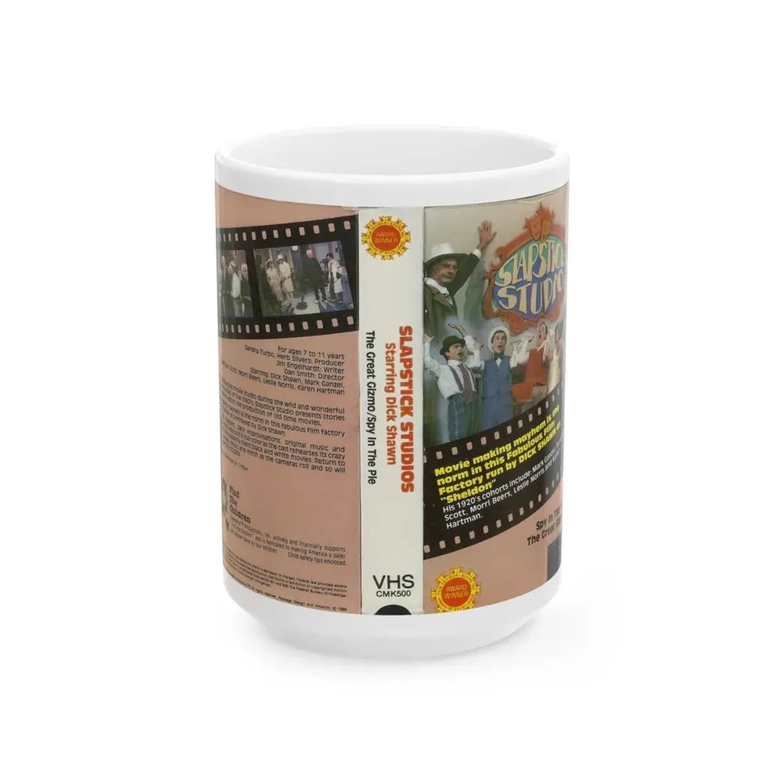SLAPSTICK STUDIO (VHS COVER) - White Coffee Mug 15oz - Go Mug Yourself