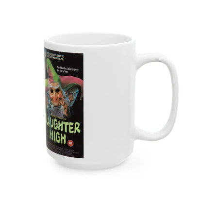 SLAUGHTER HIGH (VHS COVER) - White Coffee Mug - Go Mug Yourself