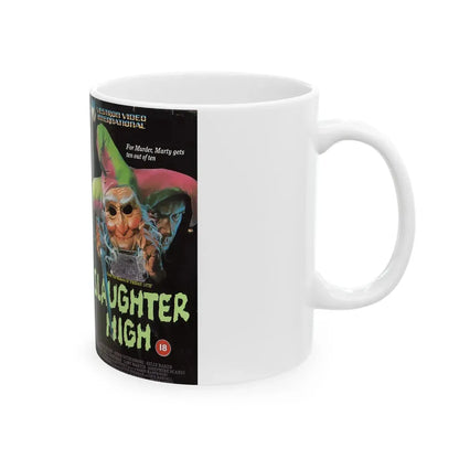 SLAUGHTER HIGH (VHS COVER) - White Coffee Mug - Go Mug Yourself