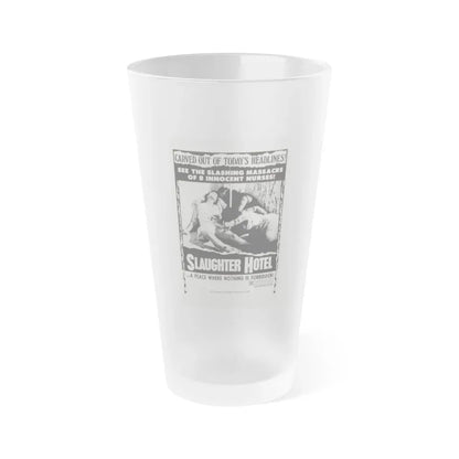 SLAUGHTER HOTEL (ASYLUM EROTICA THE COLD BLOODED BEAST) 1971 Movie Poster - Frosted Pint Glass 16oz Default Title - Go Mug Yourself