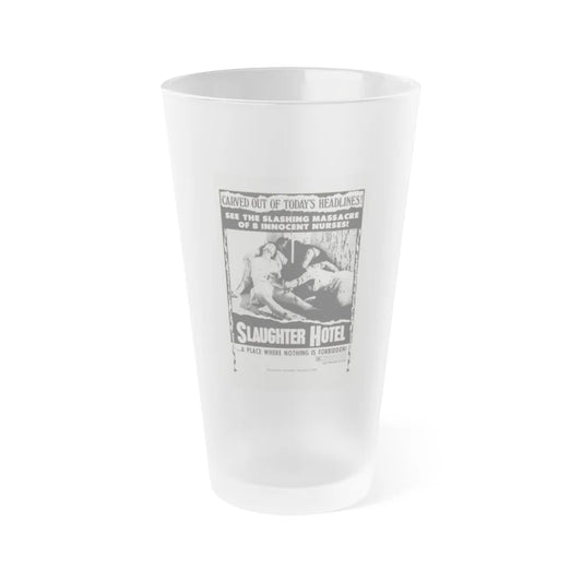 SLAUGHTER HOTEL (ASYLUM EROTICA THE COLD BLOODED BEAST) 1971 Movie Poster - Frosted Pint Glass 16oz-Go Mug Yourself