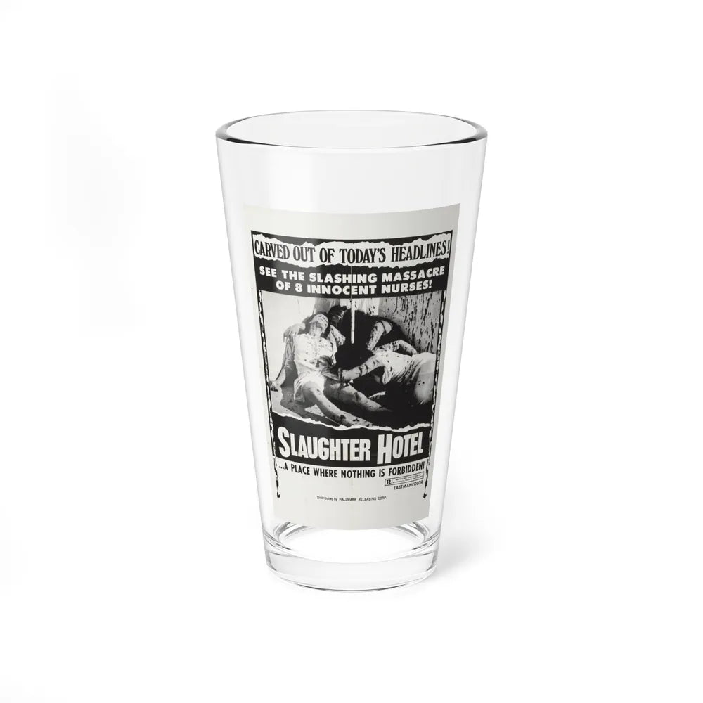 SLAUGHTER HOTEL (ASYLUM EROTICA THE COLD BLOODED BEAST) 1971 Movie Poster - Pint Glass 16oz-16oz-Go Mug Yourself