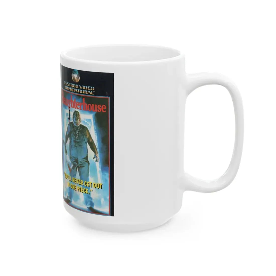 SLAUGHTERHOUSE (VHS COVER) - White Coffee Mug - Go Mug Yourself