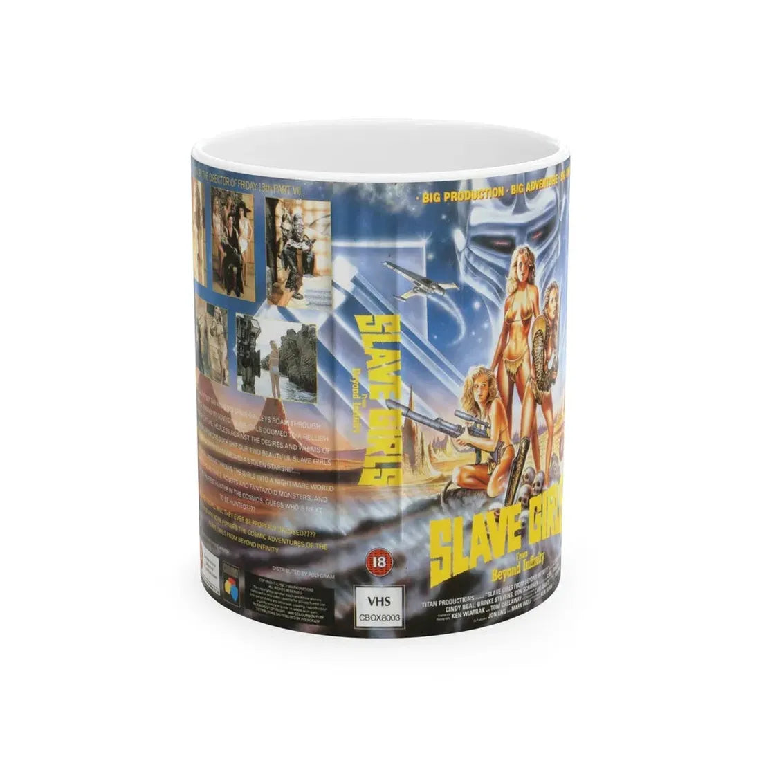 SLAVE GIRLS (VHS COVER) - White Coffee Mug 11oz - Go Mug Yourself
