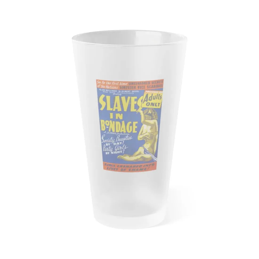 SLAVES IN BONDAGE 1937 Movie Poster - Frosted Pint Glass 16oz Default Title - Go Mug Yourself