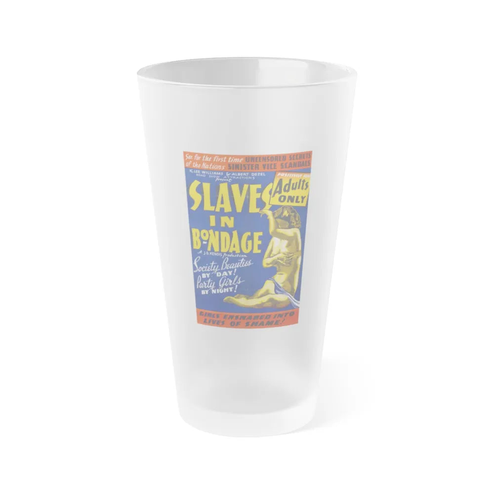 SLAVES IN BONDAGE 1937 Movie Poster - Frosted Pint Glass 16oz-Go Mug Yourself