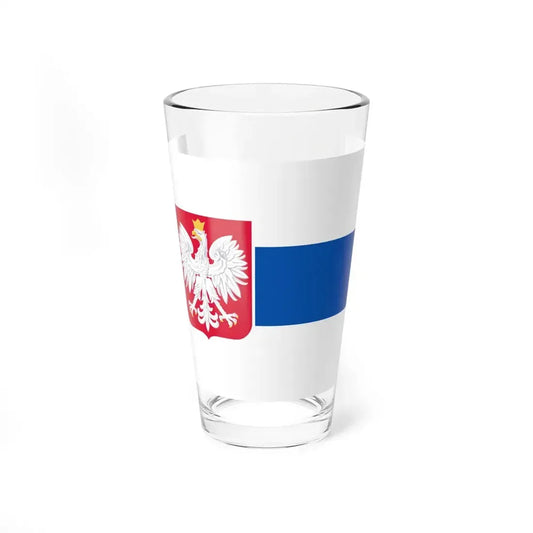 Slavic Flag of Poland White-blue-white flag (Poland) Pint Glass 16oz 16oz - Go Mug Yourself