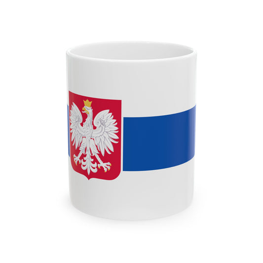 Slavic Flag of Poland White-blue-white flag (Poland) White Coffee Mug-11oz-Go Mug Yourself