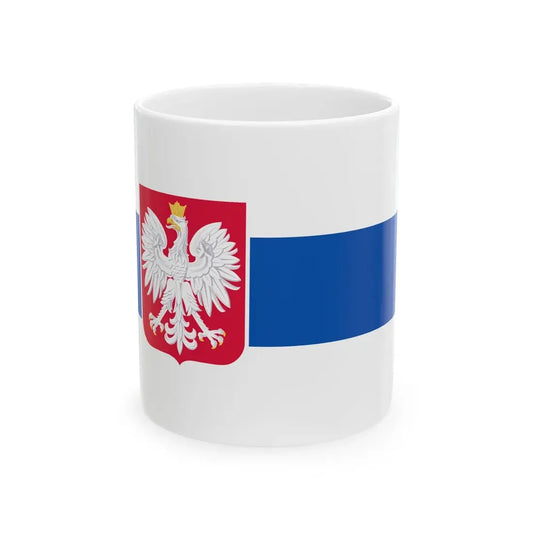 Slavic Flag of Poland White-blue-white flag (Poland) White Coffee Mug 11oz - Go Mug Yourself