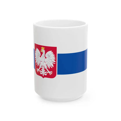 Slavic Flag of Poland White-blue-white flag (Poland) White Coffee Mug 15oz - Go Mug Yourself