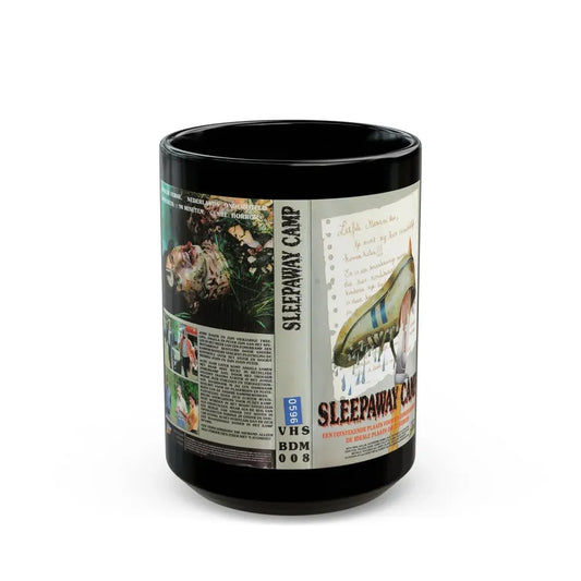 SLEEPAWAY CAMP BOM VIDEO (VHS COVER) - Black Coffee Mug 15oz - Go Mug Yourself