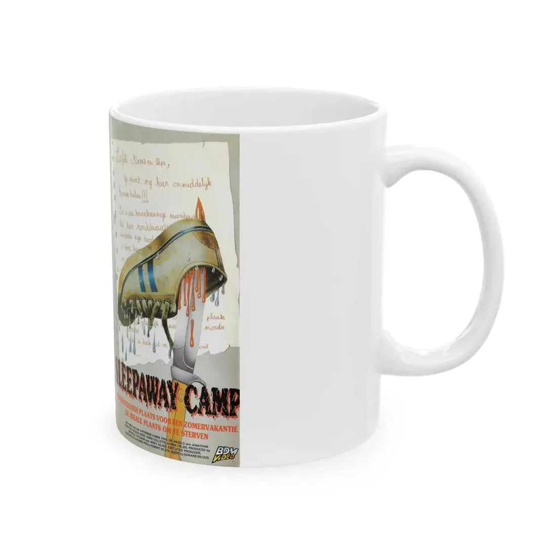 SLEEPAWAY CAMP BOM VIDEO (VHS COVER) - White Coffee Mug - Go Mug Yourself